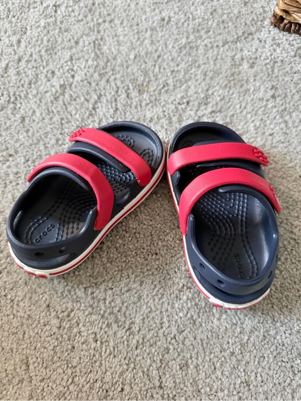 Toddler Navy and Red Comfort Crocs - Picture 3 of 3
